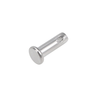 Harfington Uxcell Single Hole Clevis Pins - 4mm x 12mm Flat Head 304 Stainless Steel Link Hinge Pin 20Pcs