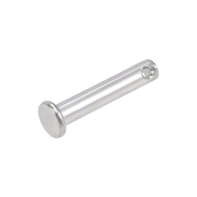 Harfington Uxcell Single Hole Clevis Pins - 3mm x 10mm Flat Head 304 Stainless Steel Link Hinge Pin 20Pcs