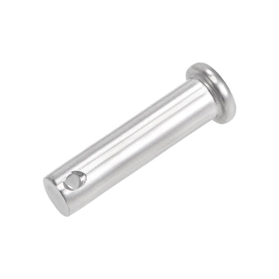 Harfington Uxcell Single Hole Clevis Pins - 10mm x 60mm Flat Head 304 Stainless Steel Link Hinge Pin