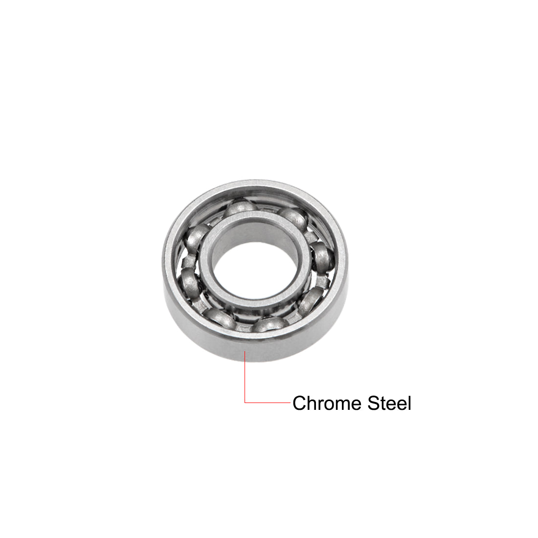 uxcell Uxcell Miniature Deep Groove Ball Bearings Open Type Chrome Steel Bearings