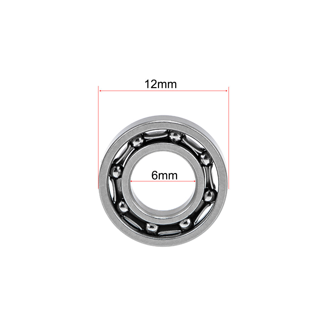 uxcell Uxcell Deep Groove Ball Bearings Metric Open Type Chrome Steel P0 Z2