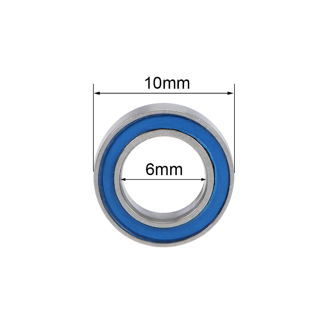 uxcell Uxcell Deep Groove Ball Bearings Metric Double Seal Chrome Steel Blue P0 Z2