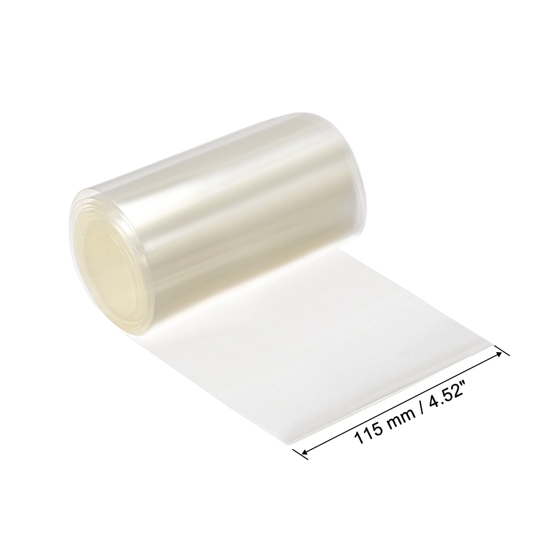 Uxcell Uxcell PVC Heat Shrink Tube 115mm Flat Width Wrap for Dual Layer 18650 1 Meter Clear