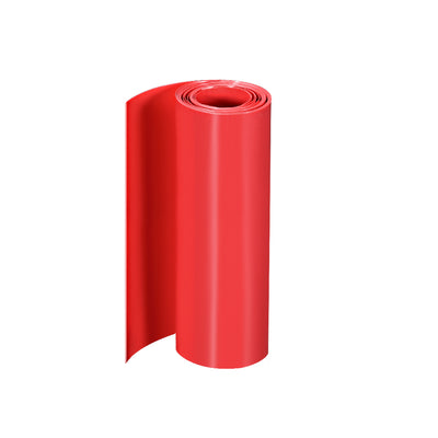 Harfington Uxcell PVC Heat Shrink Tube 135mm Flat Width Wrap for Dual Layer 18650 1 Meter Clear