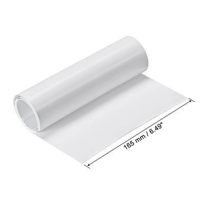 Harfington Uxcell PVC Heat Shrink Tube 165mm Flat Width Wrap for Dual Layer 18650 1 Meter White