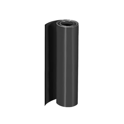 Harfington Uxcell PVC Heat Shrink Tube 200mm Flat Width Wrap for Dual Layer 18650 2 Meter Black