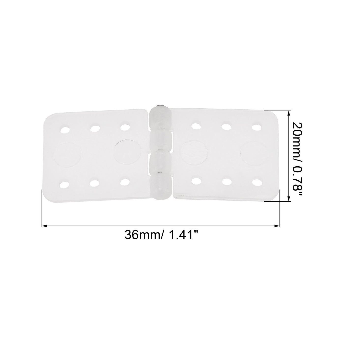 uxcell Uxcell 5pcs Nylon Hinges 36x20mm for Remote Control RC Airplanes Parts Model Replacement