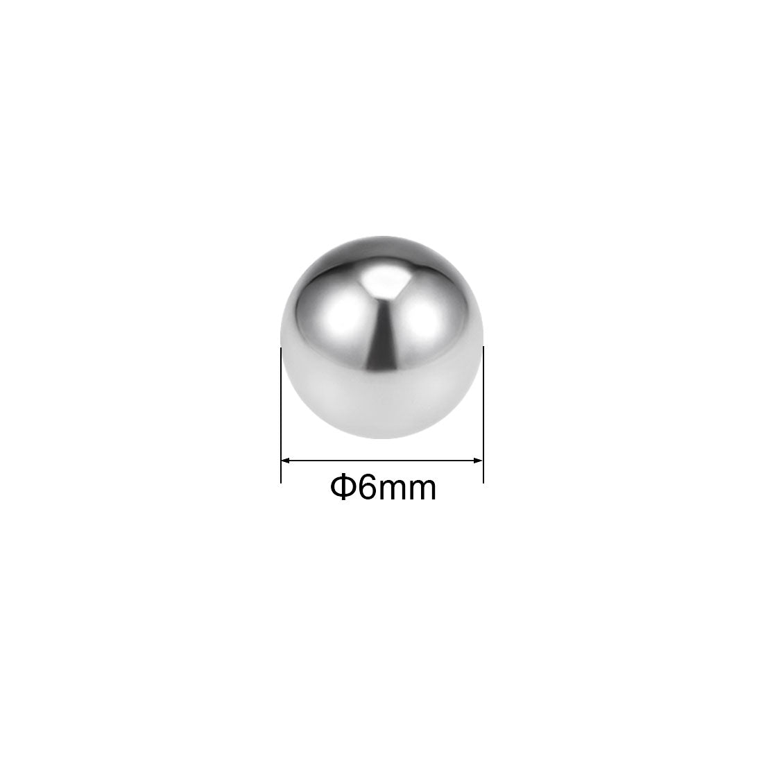 uxcell Uxcell 6mm Bearing Balls 316L Stainless Steel G100 Precision Balls 100pcs