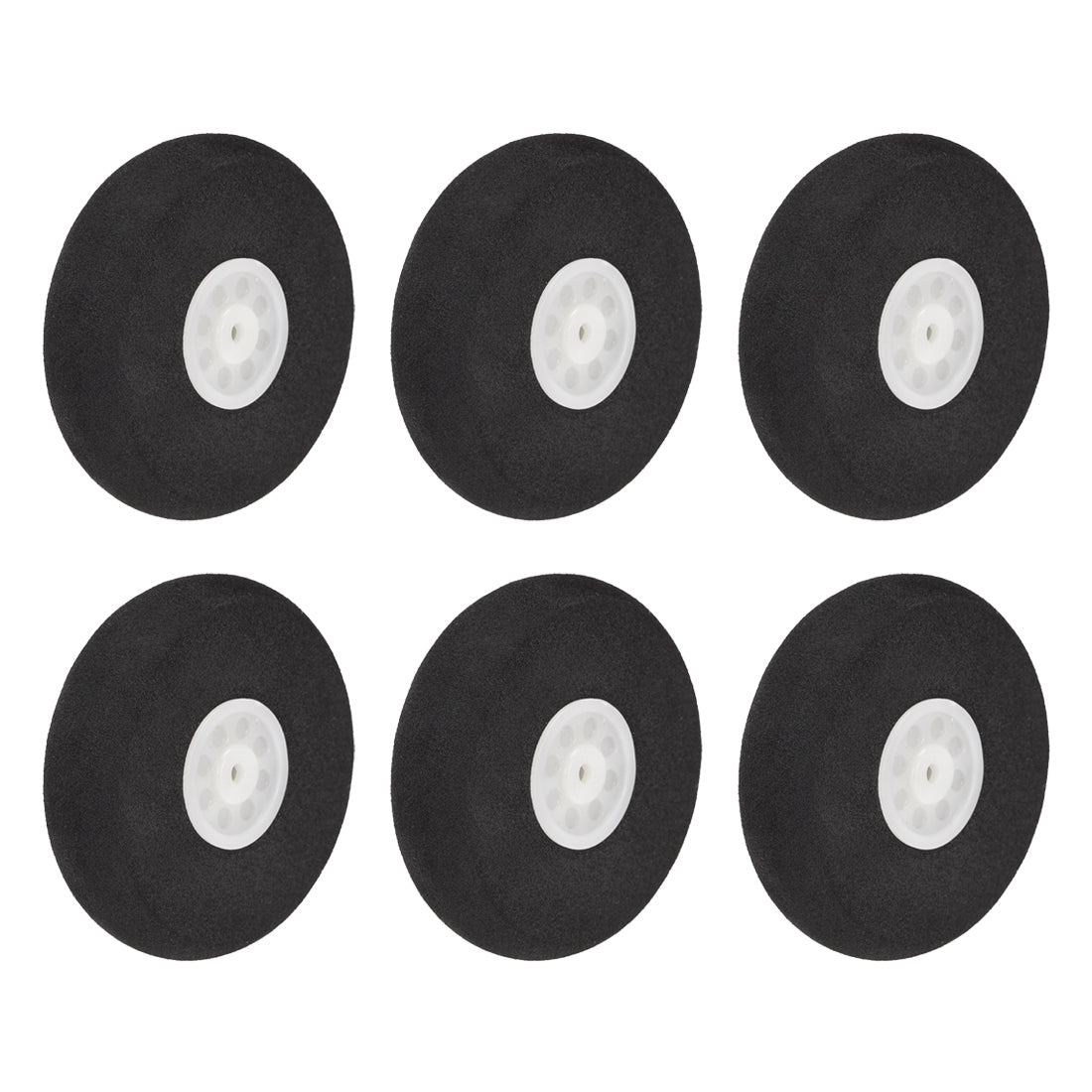 Sourcing Map 6 Ruote In Spugna Per Aerei RC, Diametro 40 Mm, Spessore 11 Mm, Foro Asse 2 Mm, Per Modellismo