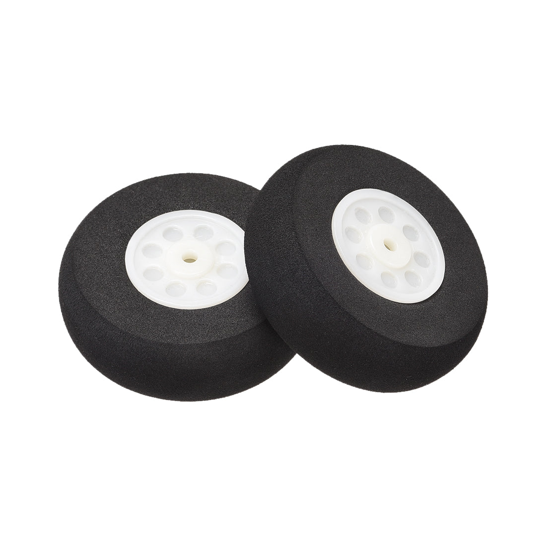 3pcs RC Plane Sponge Wheels – 40mm Diameter, Plastic Hub, For 2mm Shaft