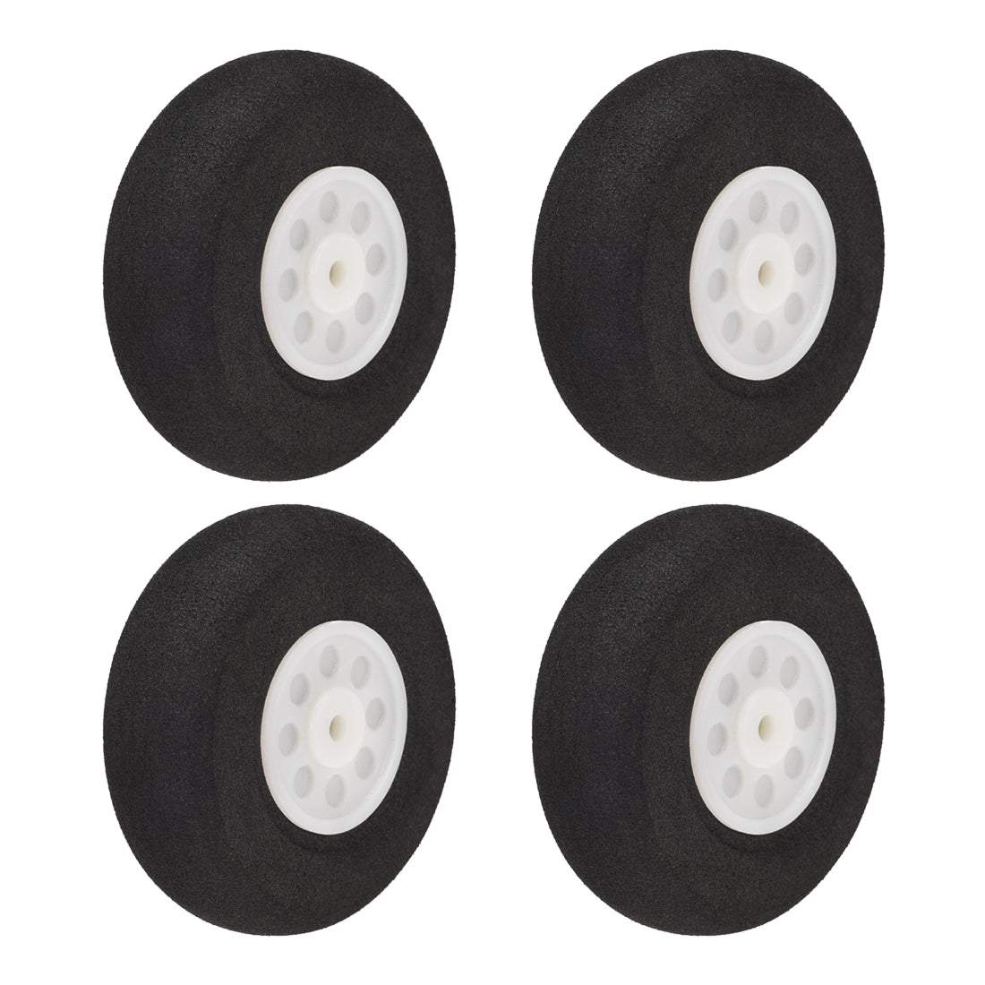 uxcell Uxcell RC Airplane Wheels - 4PCS RC Airplane Aircraft Sponge Wheels 2 inch x 0.11 inch