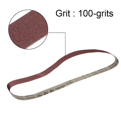 Harfington Uxcell 1 x 42 Inch Sanding Belt 100 Grit Sand Belts for Belt Sander 3pcs