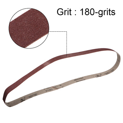 Harfington Uxcell 1 x 42 Inch Sanding Belt 180 Grit Sand Belts for Belt Sander 3pcs