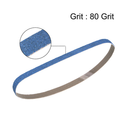 Harfington Uxcell 1/2-inch x 18-inch Sanding Belt 80 Grit Zirconia Sand Belts 5pcs