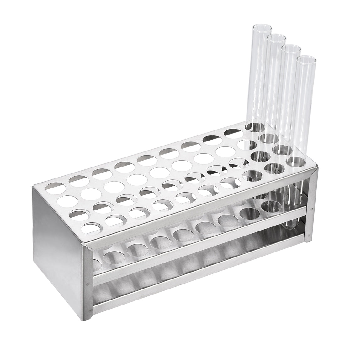 Uxcell Uxcell Stainless Steel Test Tube Holder Rack 40 Hole 3 Layer for 10-13mm Tubes
