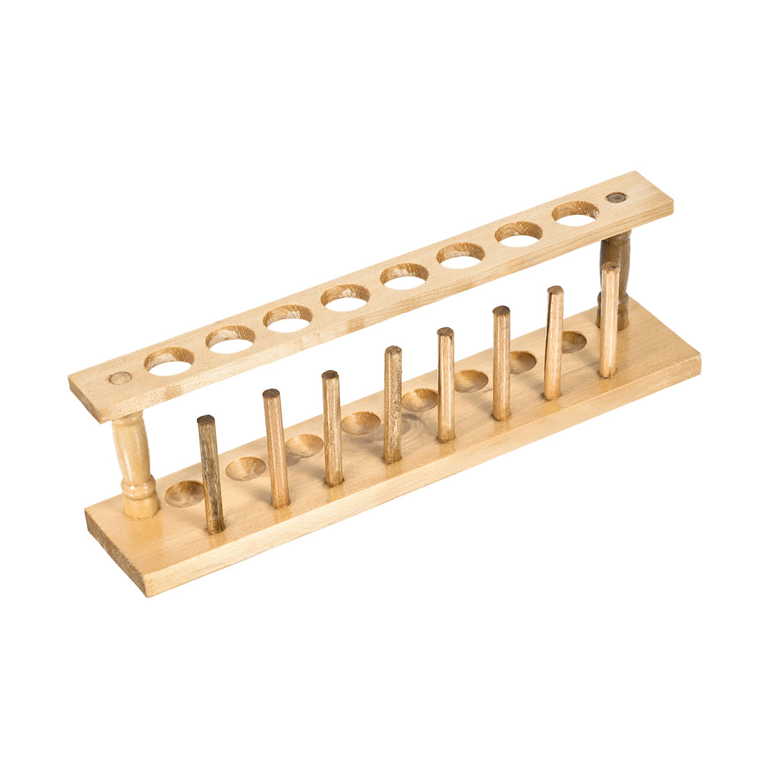 uxcell Uxcell Wooden Test Tube Holder Rack 8 Wells 8 Pins for 16-20mm Centrifuge Tubes