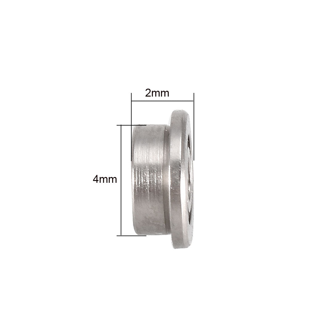uxcell Uxcell F681XZZ Flange Ball Bearing 1.5x4x2mm Double Metal Shielded (GCr15) Chrome Steel Bearings 10pcs