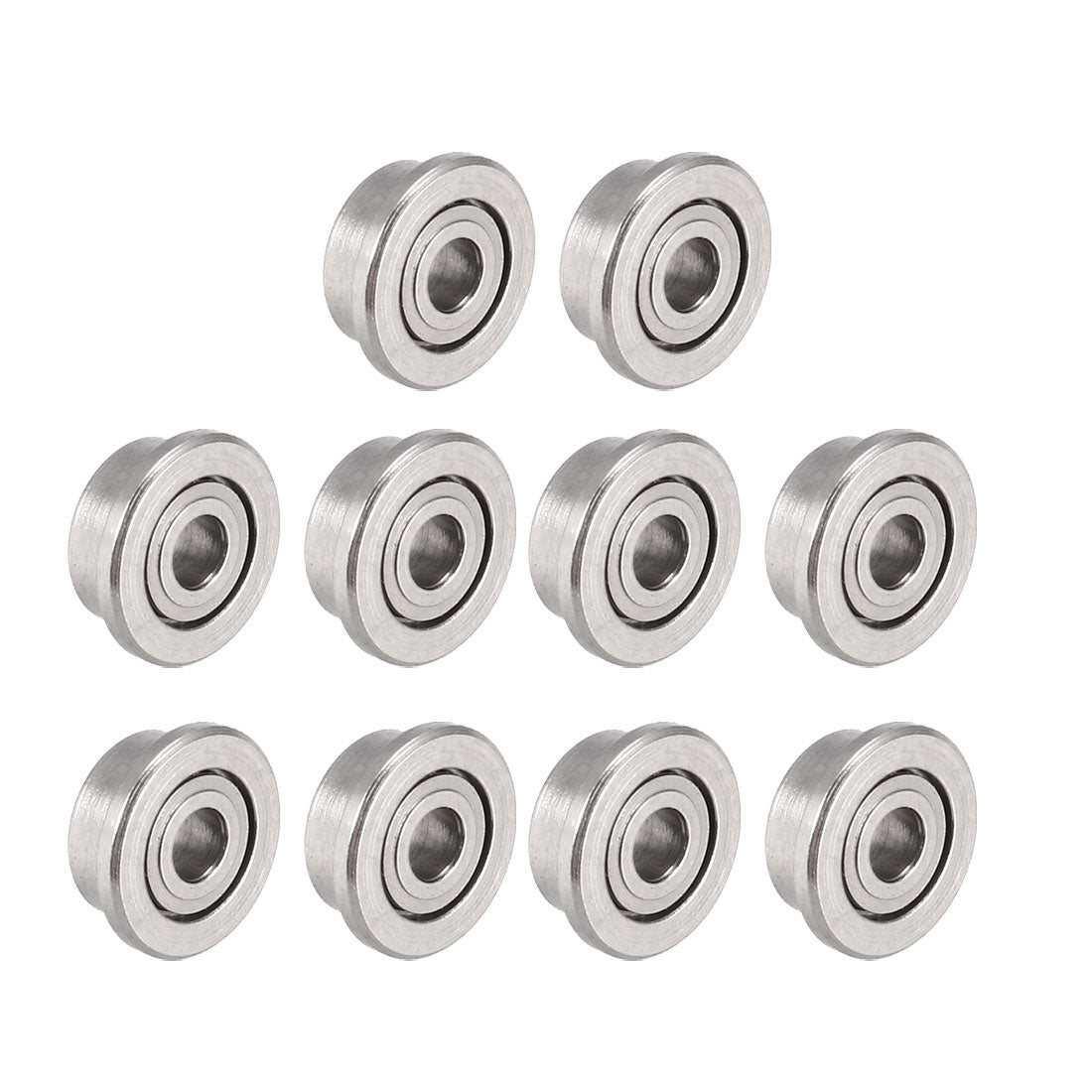 uxcell Uxcell F681XZZ Flange Ball Bearing 1.5x4x2mm Double Metal Shielded (GCr15) Chrome Steel Bearings 10pcs
