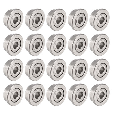 uxcell Uxcell F681XZZ Flange Ball Bearing 1.5x4x2mm Double Metal Shielded (GCr15) Chrome Steel Bearings 20pcs