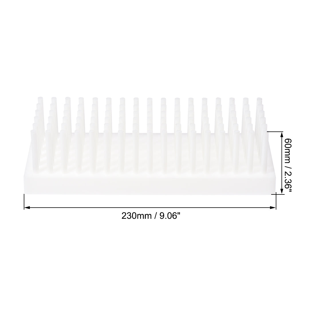 Uxcell Uxcell Polypropylene Test Tube Stand Holder Rack 102 Wells for 10-13mm Tubes White