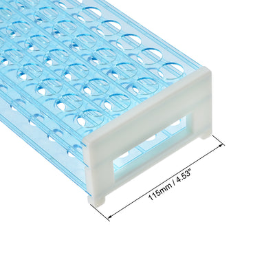Harfington Uxcell Detachable Polypropylene Test Tube Holder Rack 40 Hole for 15-18mm Tubes Light Blue 3Pcs