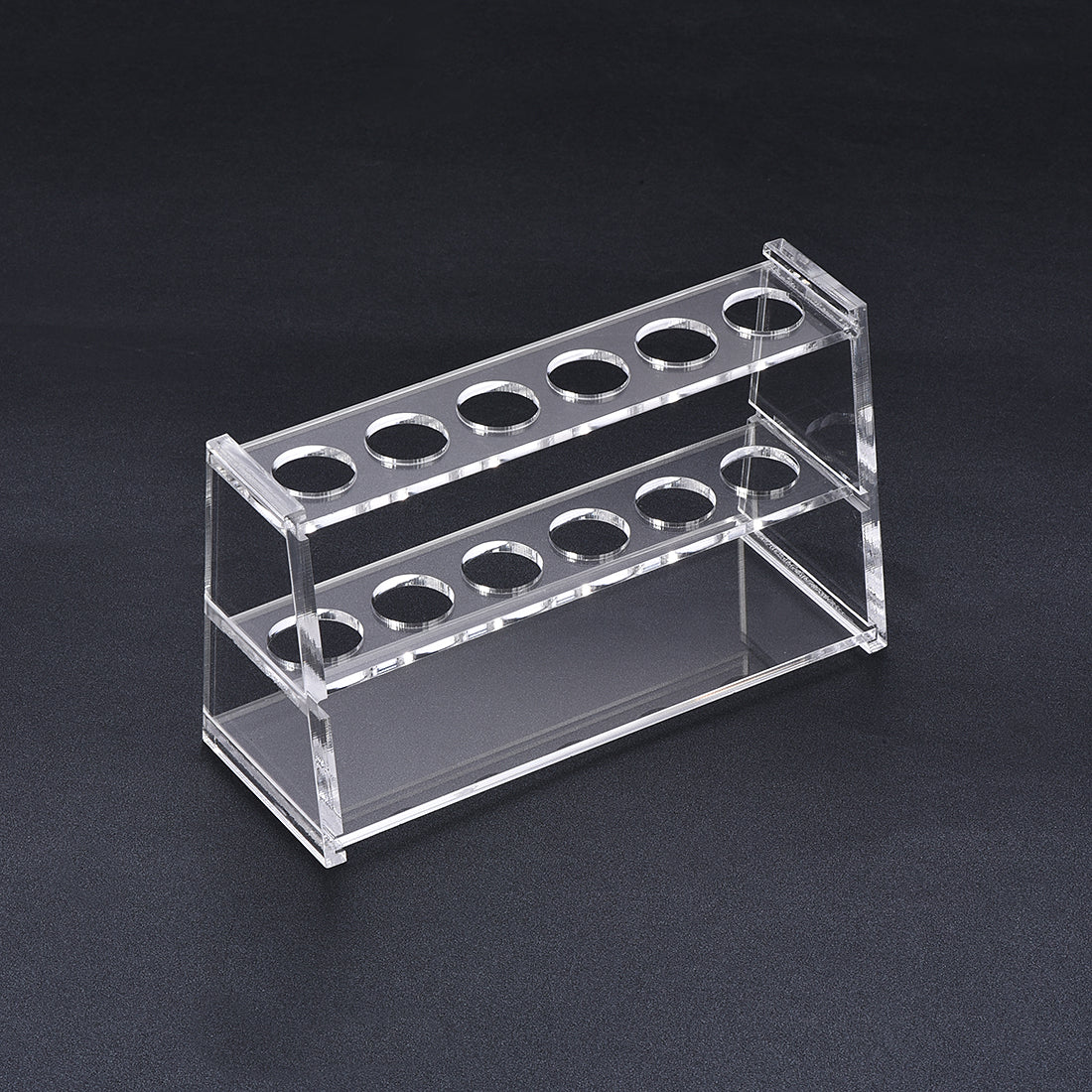 Uxcell Uxcell Acrylic Test Tube Holder Rack 6 Wells for 10ml Centrifuge Tubes Clear 2Pcs