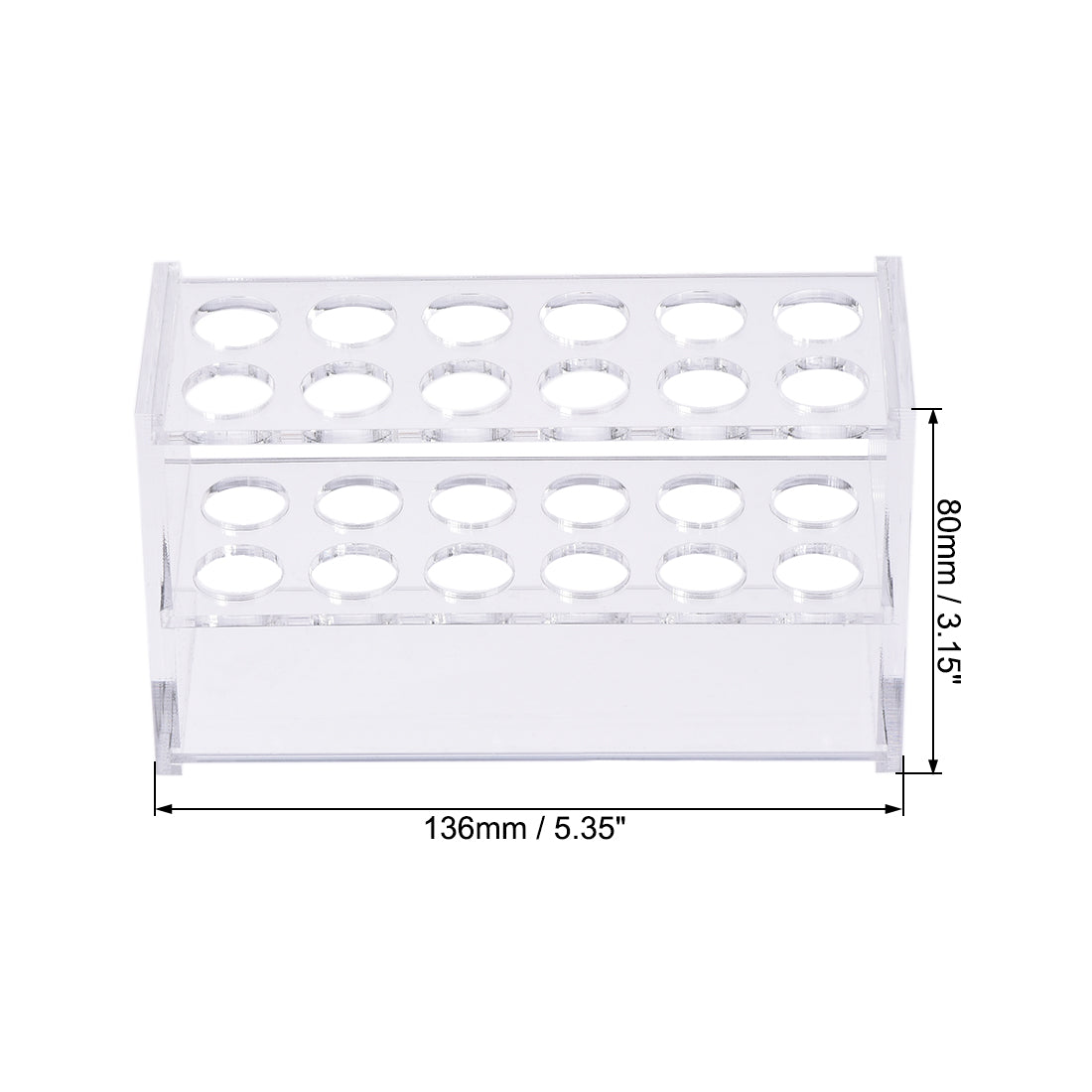 Uxcell Acrylic Test Tube Holder Rack 2x6 Wells for 10ml Centrifuge ...