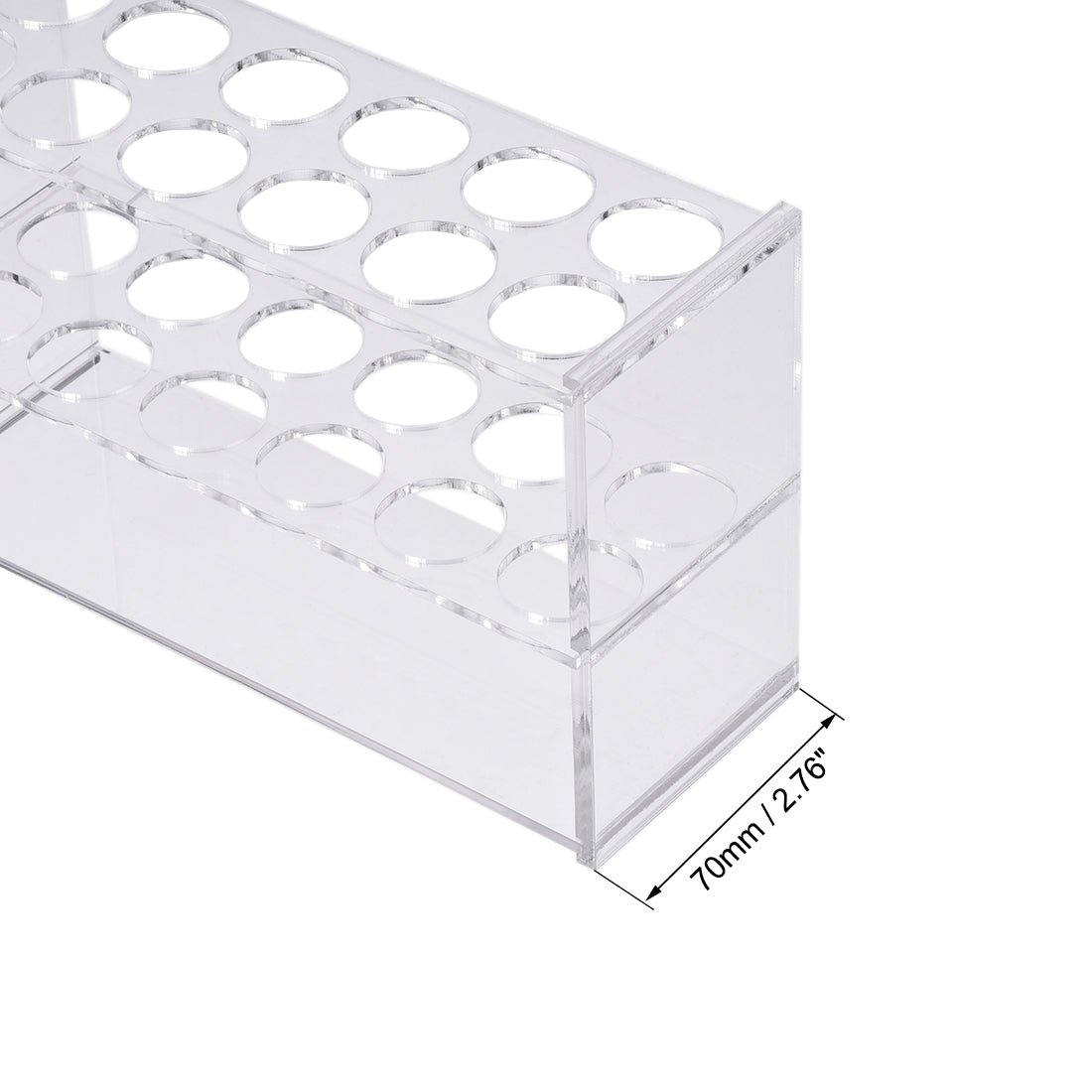 uxcell Uxcell Acrylic Test Tube Holder Rack 2x6 Wells for Centrifuge Tubes Clear
