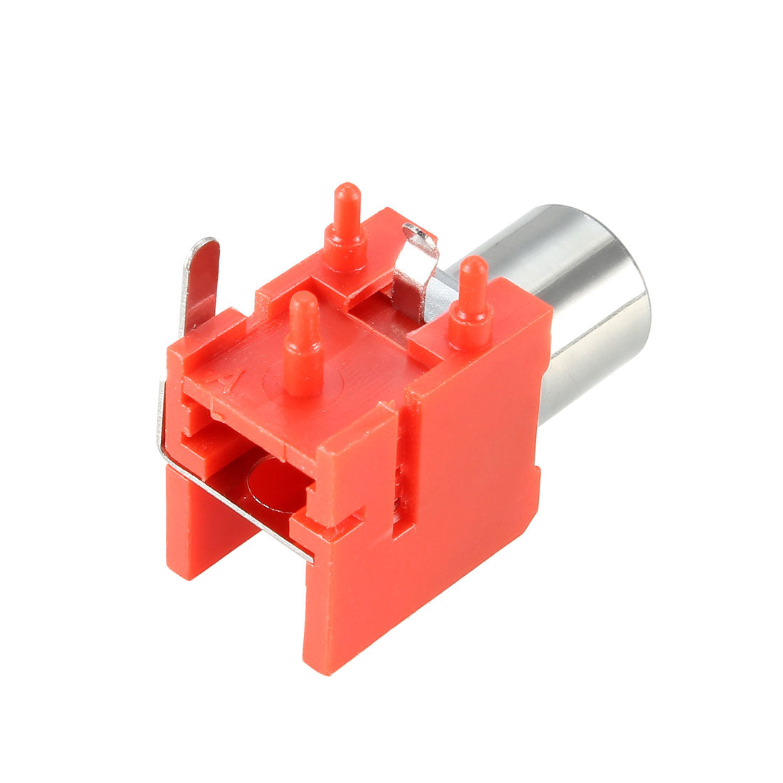 uxcell Uxcell PCB Panel Mount Single RCA Socket Female Jack Audio Video AV Connector Red 2pins 10Pcs