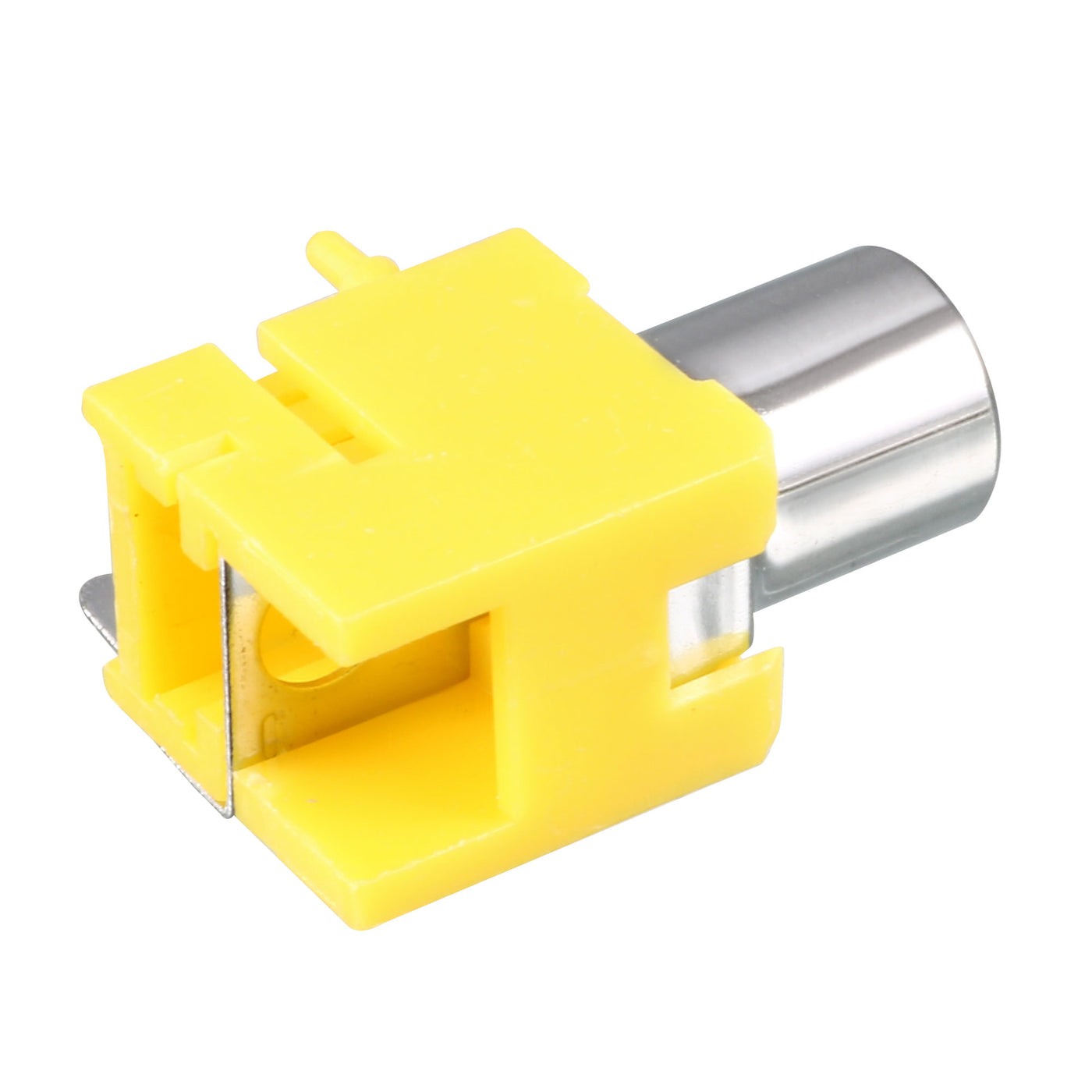 uxcell Uxcell PCB Panel Mount Single RCA Socket Female Jack Audio Video Connector Yellow 2pins 10Pcs