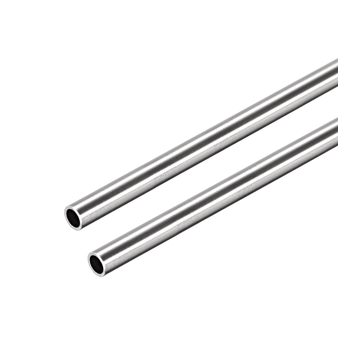Uxcell Uxcell 304 Stainless Steel Round Tubing 5mm OD 1mm Wall Thickness 250mm Length Seamless Straight Pipe Tube 2 Pcs