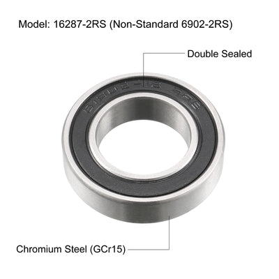 Harfington Deep Groove Ball Bearings, Non-Standard, Double Sealed Chrome Steel