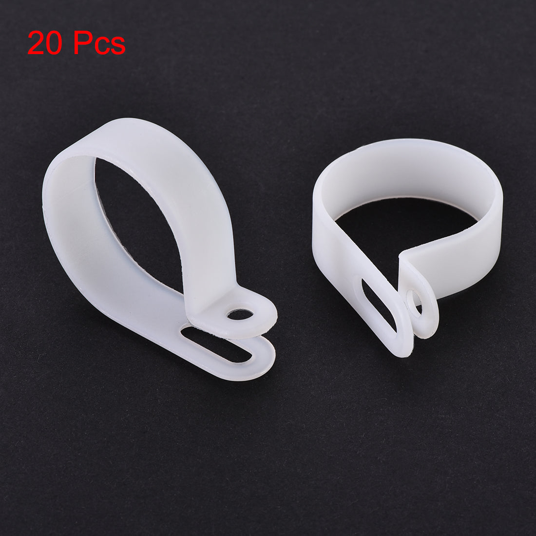 uxcell Uxcell Cable Clips Wire Holder R Type Clamp Fastener 30mm for Home Office Cords Management White 20Pcs
