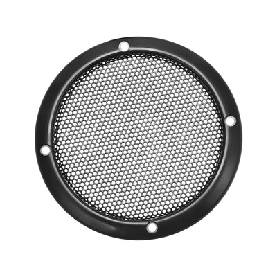 uxcell Uxcell Grill Cover 3 Inch 93mm Mesh Decorative Circle Subwoofer Guard Protector Black