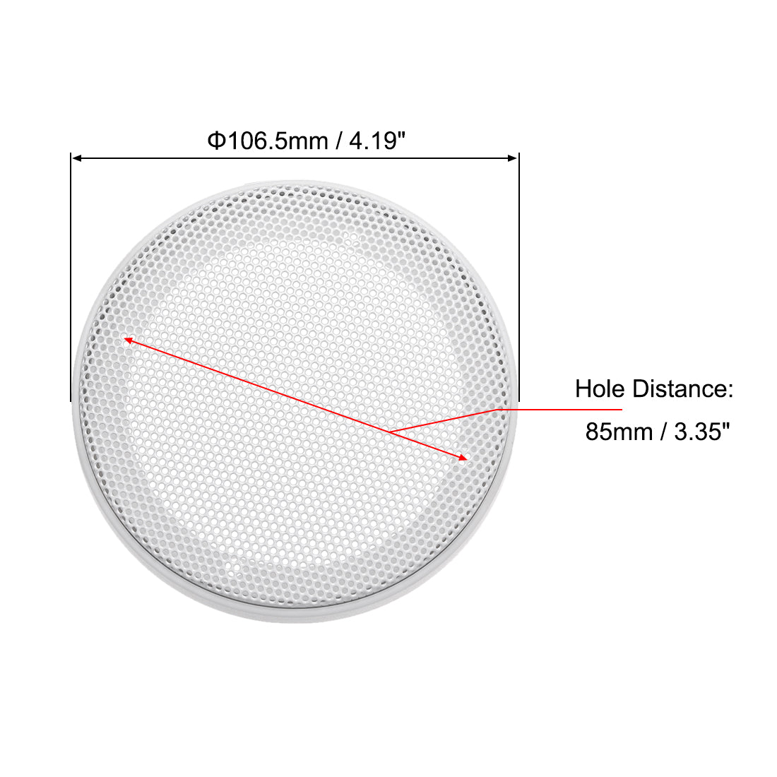 uxcell Uxcell Grill Cover 3 Inch 106.5mm Mesh Circle Subwoofer Guard Protector White 2pcs