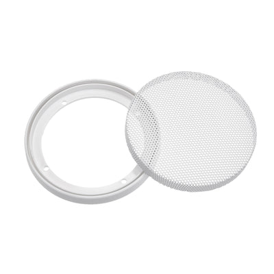 Harfington Uxcell Grill Cover 3 Inch 106.5mm Mesh Circle Subwoofer Guard Protector White 2pcs