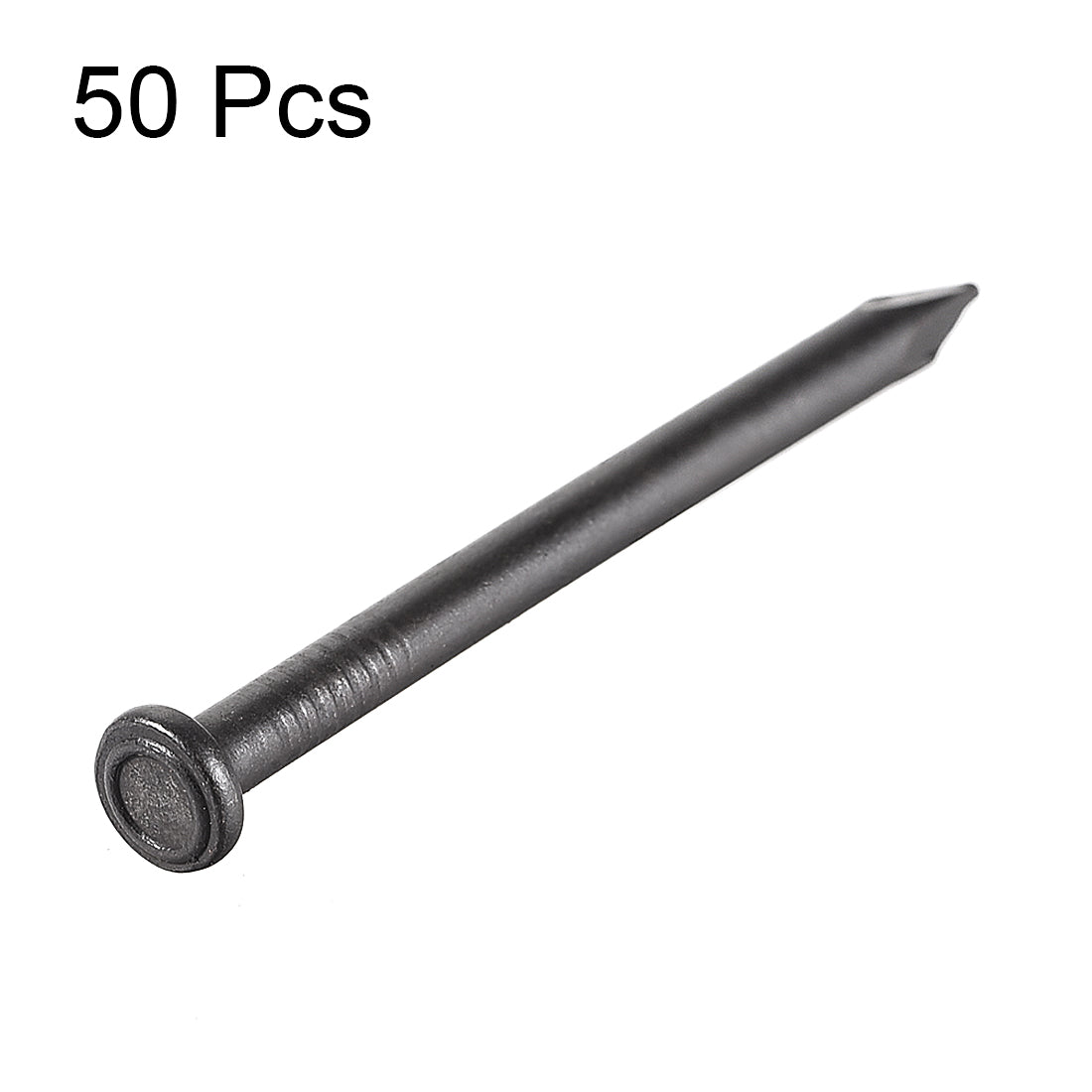 uxcell Uxcell Hardware Nails Carbon Steel Point Tip Wall Cement Nail 60mm 2.4-inch Black 50pcs