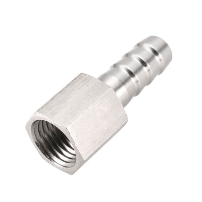 uxcell Uxcell Stainless Steel Barb Hose Fitting Connector Adapter 10mm Barbed x M14 Female Pipe 1Pcs
