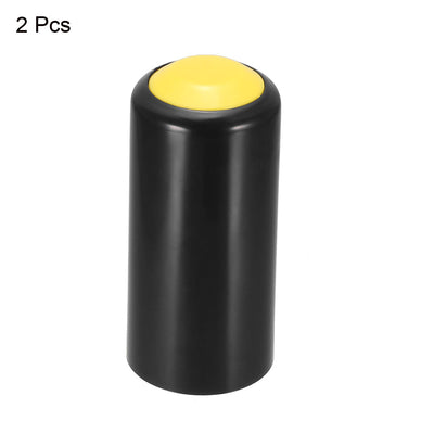 Harfington Uxcell Microphones Battery Cover Mic Battery Screw on Cap Cup Cover for PGX24 SLX24 PG58 SM58 BETA58 Wireless Yellow 2Pcs