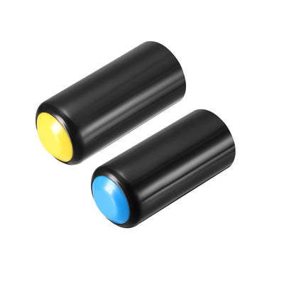 uxcell Uxcell Battery Cover Mic Battery Screw on Cap Cup Cover for PGX24 SLX24 PG58 SM58 BETA58 Wireless Blue Yellow 2Pcs