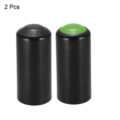 Harfington Uxcell Battery Cover Mic Battery Screw on Cap Cup Cover for PGX24 SLX24 PG58 SM58 BETA58 Wireless Black Green 2Pcs