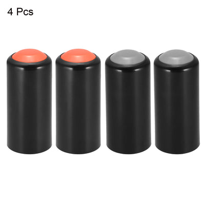 Harfington Uxcell Battery Cover Mic Battery Screw on Cap Cup Cover for PGX24 SLX24 PG58 SM58 BETA58 Wireless Orange Gray 4Pcs