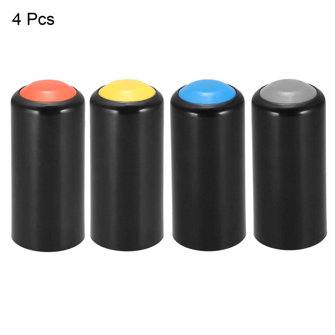 uxcell Uxcell Battery Cover Mic Battery Screw on Cap Cup Cover for PGX24 SLX24 PG58 BETA58 4 Colors 4Pcs