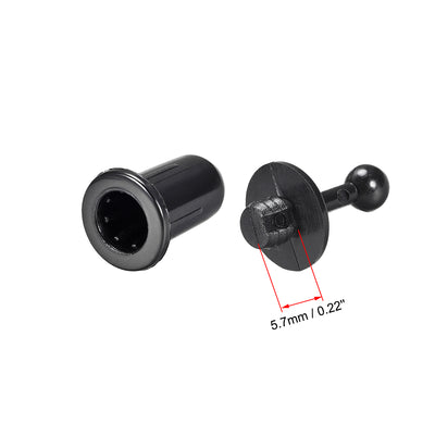 Harfington Uxcell Speaker Small Peg Kit Guides 25.5mm Black Dia 6mm 12 Pairs
