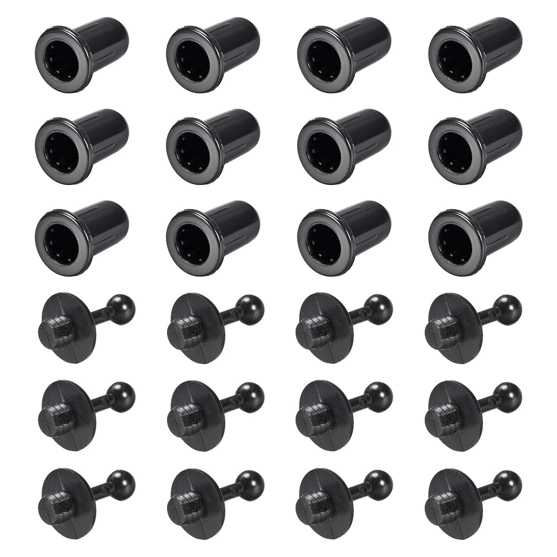 uxcell Uxcell Speaker Small Peg Kit Guides 25.5mm Black Dia 6mm 12 Pairs
