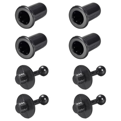 uxcell Uxcell Speaker Small Peg Kit Guides 25.5mm Black Dia 6mm 4 Pairs