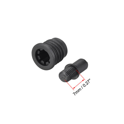 Harfington Uxcell Speaker Small Peg Kit Guides 19.5mm Black Dia 5.6mm 12 Pairs