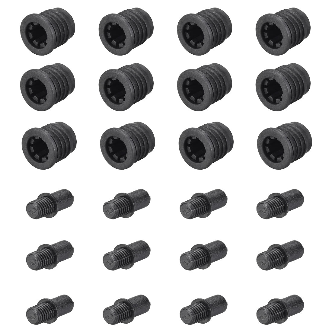 uxcell Uxcell Speaker Small Peg Kit Guides 19.5mm Black Dia 5.6mm 12 Pairs
