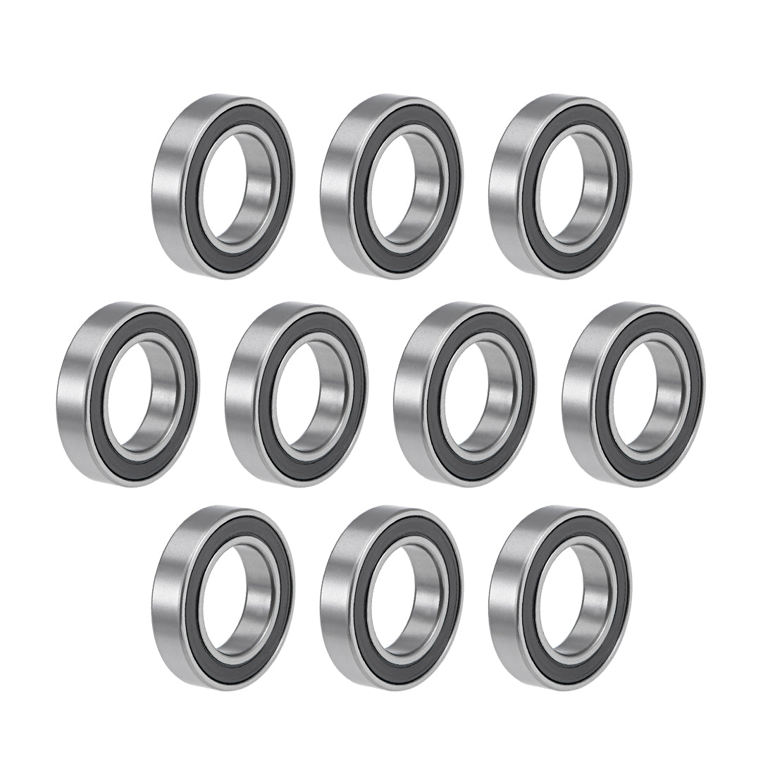 uxcell Uxcell Deep Groove Ball Bearings Thin Section Double Sealed Chrome Steel ABEC1