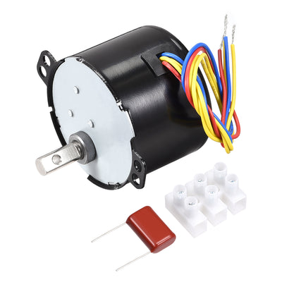 Harfington Uxcell AC110V Synchronous Motor Plastic Gear Terminal 20RPM Eccentric Shaft with Hole